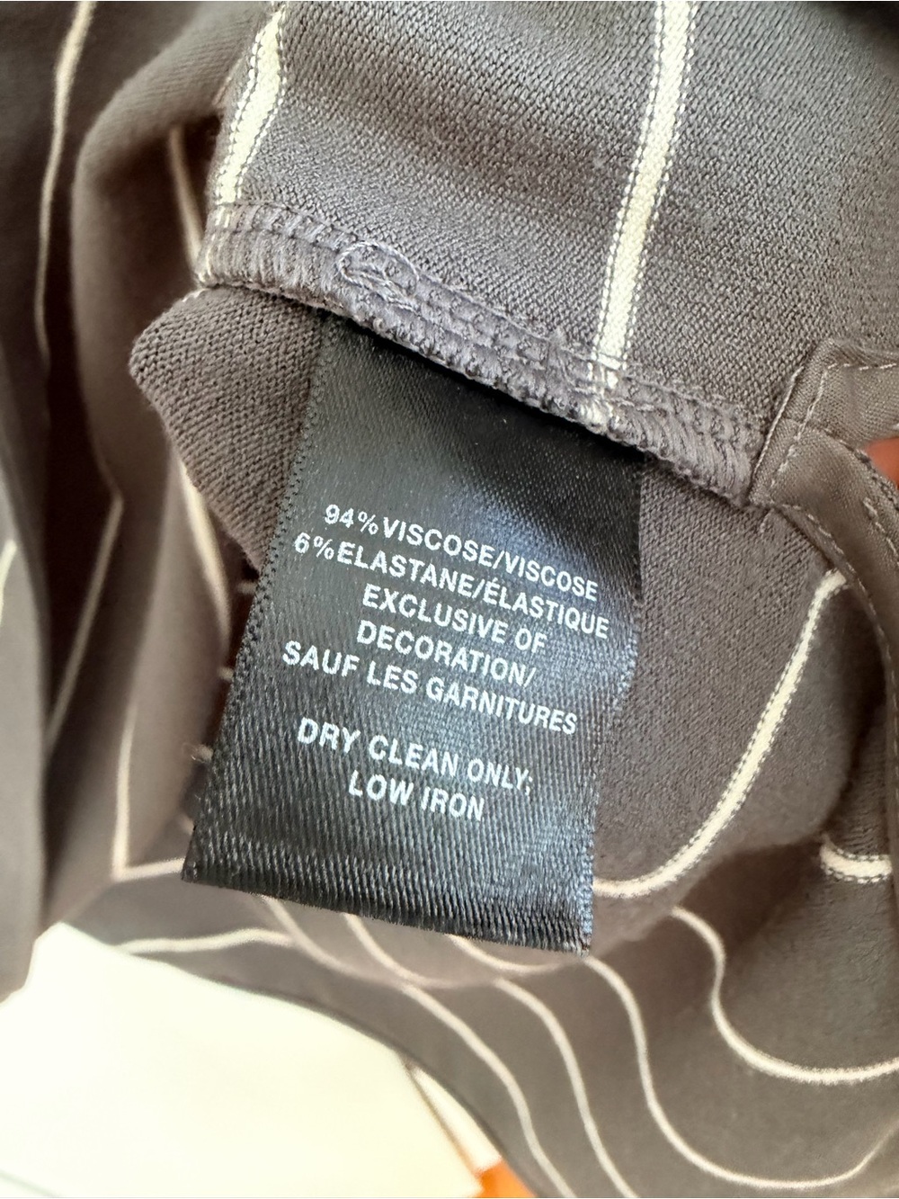 Lafayette 148 New York Striped Tie-Cuff Crewneck Top | Size XS - Picture 6 of 6